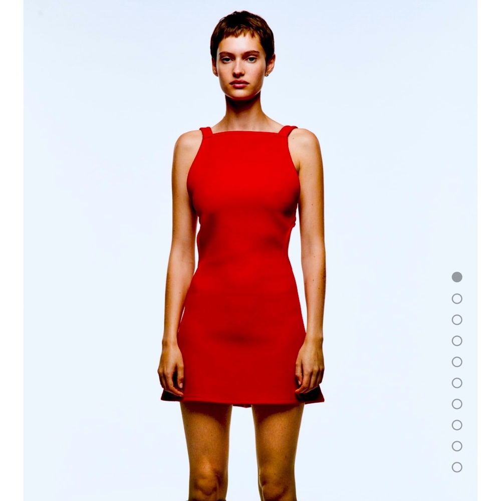 NWT Zara red open back dress